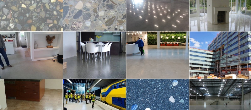 Paspartous van diamant polijsten Diamant polijsten van beton, marmer, natuursteen, asfalt en zelfs keramische vloeren